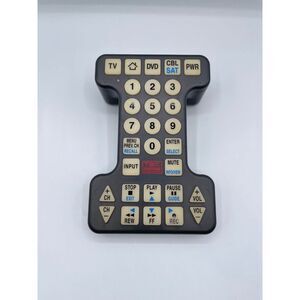 Universal Remote Tek Partner Big Button Wireless Remote Control‎ Black